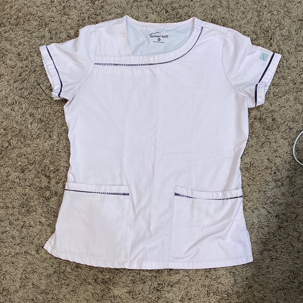 Light pink uniform advantage butter soft women’s scrub top
